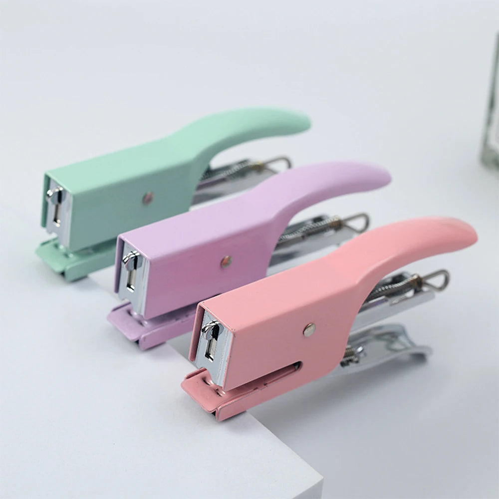 Mini Stapler with Macaron puppy modeling office learning handheld small stapler