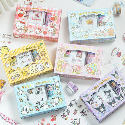 Kawaii Cartoon Hello Kitty Sticker Roll Gift Box